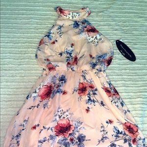 Floral pink dress
